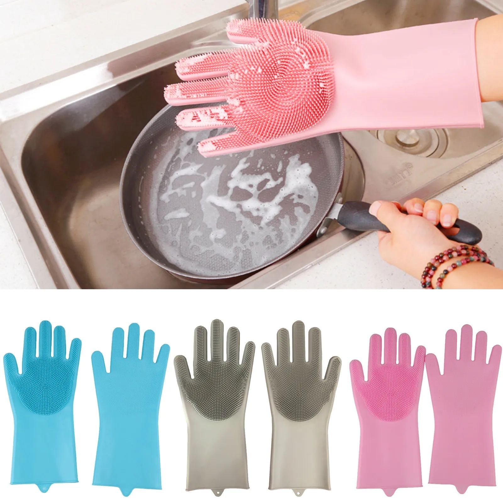 Washing Gloves Silicone Waterproof Mode Mania Store