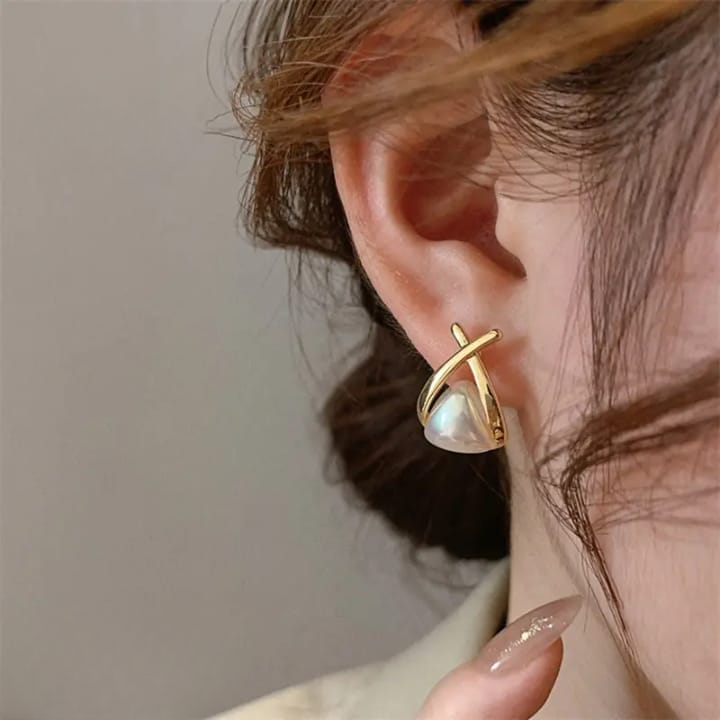 Cross Pearl Earrings Mode Mania Store
